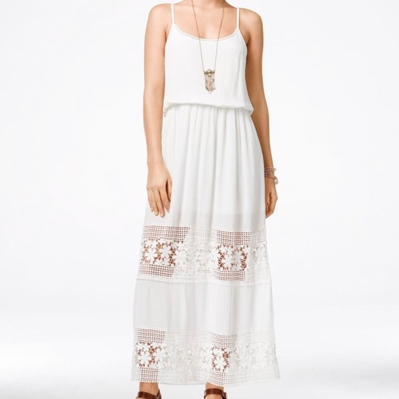 American Rag Dresses & Skirts - American Rag Cie Arlington Fest White Crochet Boho Dress